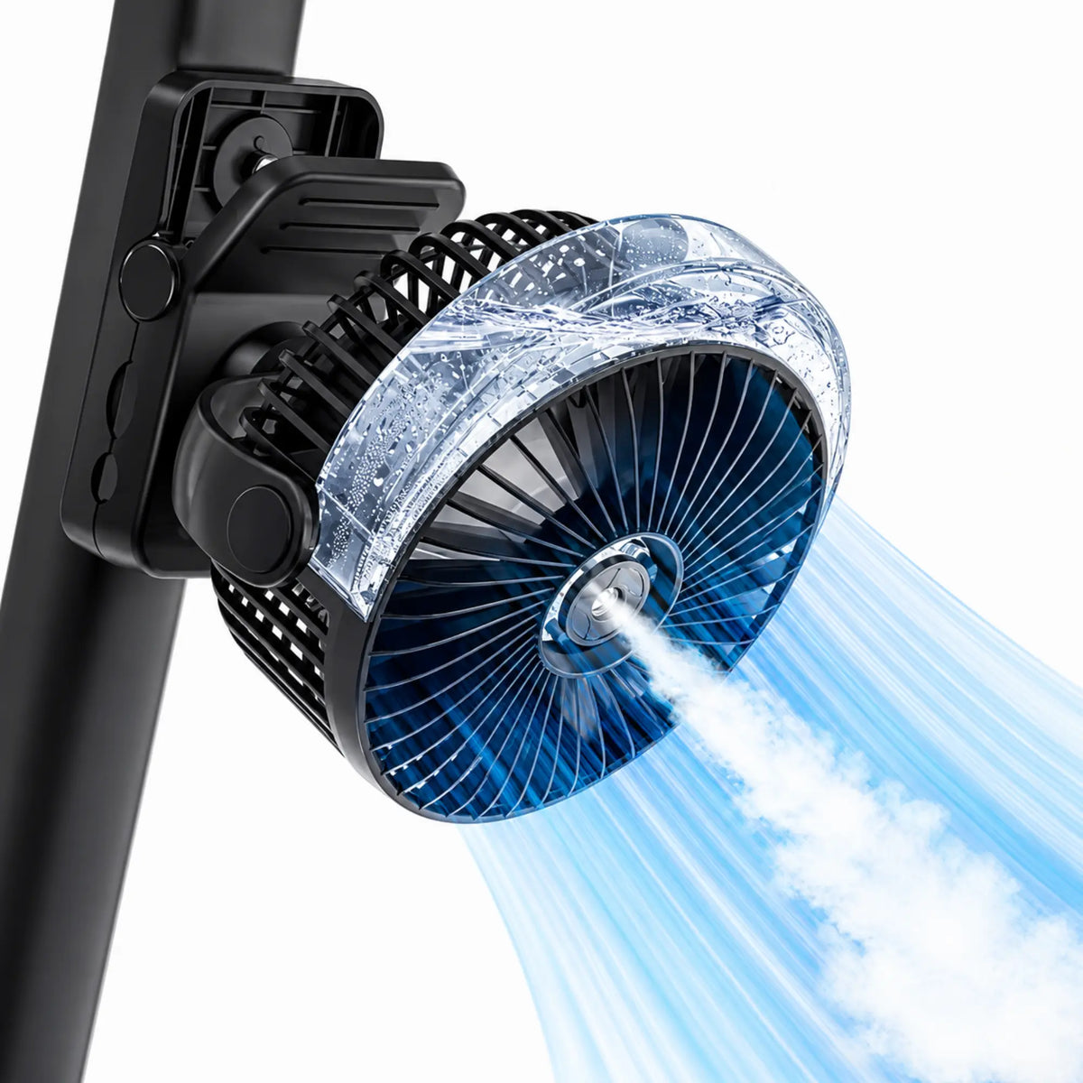 Golf Cart Fan with Mist – Magnetic Rechargeable Cooling Fan, Portable Golf Cart Accessory