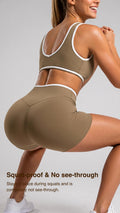 Premium V-Belt Athletic Booty Shorts for Women | Non-See-Through Yoga Shorts