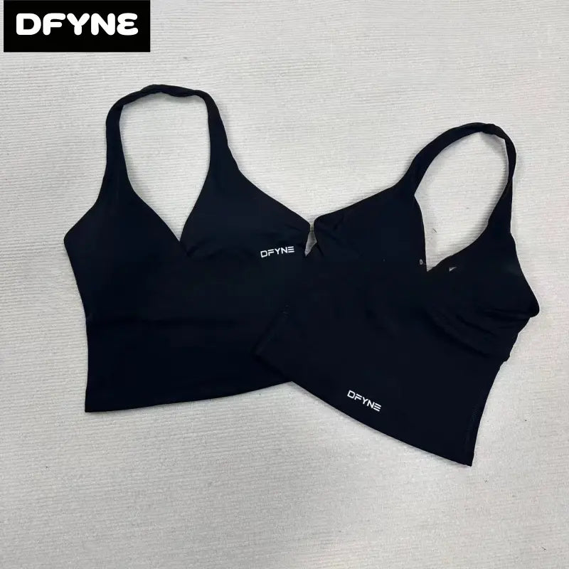 Dfyne Women'S Seamless Wirefree Sports Bra - Longline Racerback Crop Top with Removable Pad, Nylon Blend for Upper Body Workout & Resistance Training, Ultimate Sports Bra, Multifunctional Sports Bra