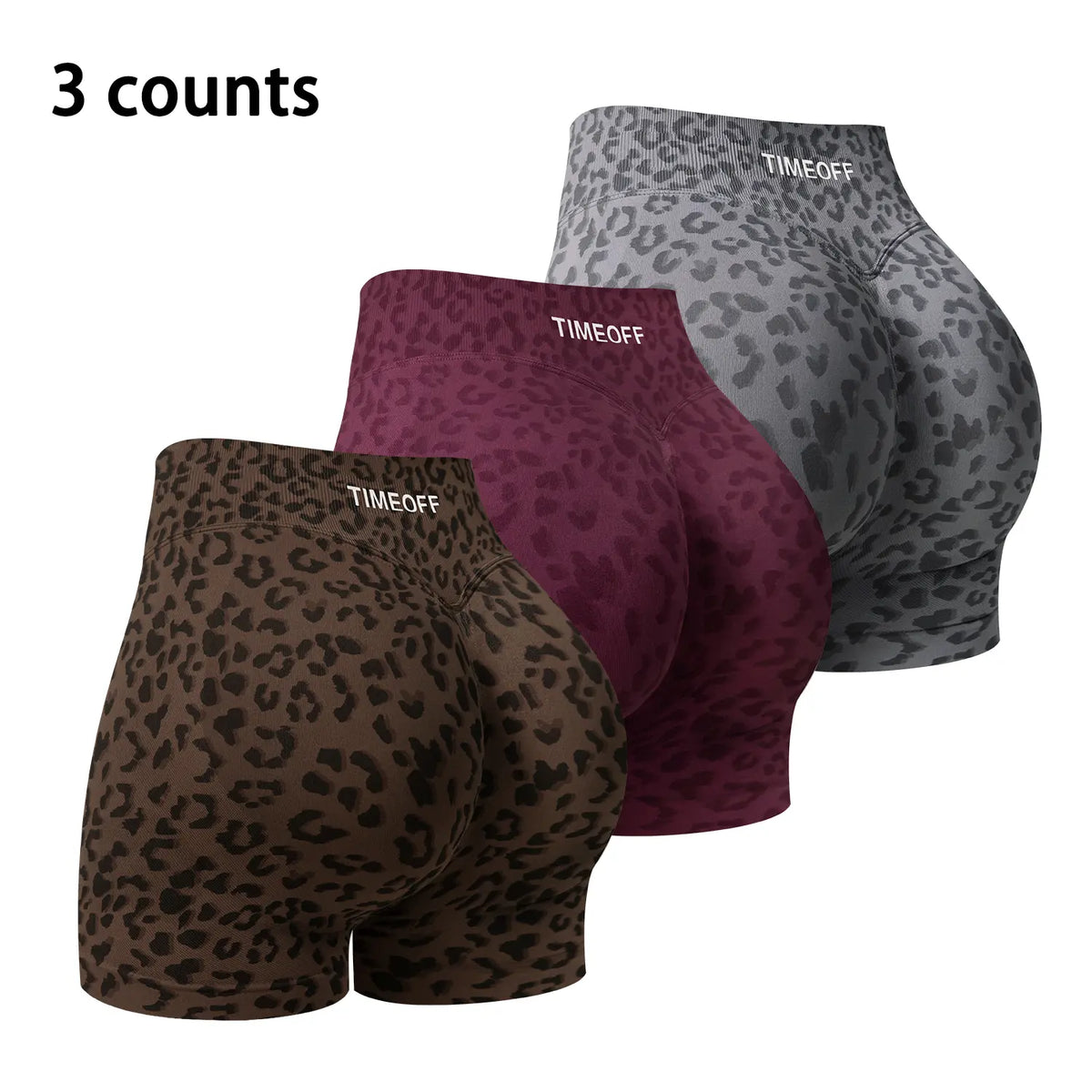 TIMEOFF Women'S Fresh Fashion Sports Shorts, High Waist Seamless Sculpt Stretch Activewear with Anti-Roll Waistband for Yoga & Daily Fit, Women'S Clothes, Leopard Print Wear,Travel Essentials,Camping Essentials, Cheetah Print, Clothes for Women