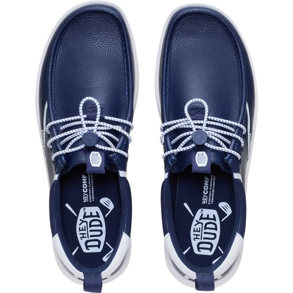 HEYDUDE Wally Golf Classic Toggle - Comfortable Slip on Shoes with Toggle Lock