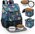 丨Dog Travel Bag, Airline Approved Pet Supplies Backpack, Dog Travel Backpack with 2 Silicone Collapsible Bowls and 2 Food Baskets