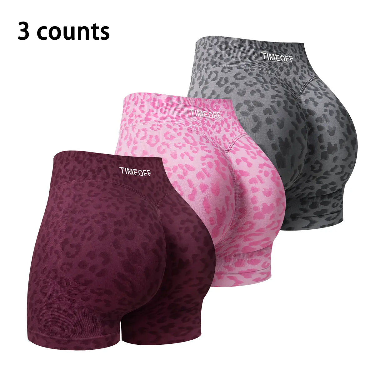 TIMEOFF Women'S Fresh Fashion Sports Shorts, High Waist Seamless Sculpt Stretch Activewear with Anti-Roll Waistband for Yoga & Daily Fit, Women'S Clothes, Leopard Print Wear,Travel Essentials,Camping Essentials, Cheetah Print, Clothes for Women
