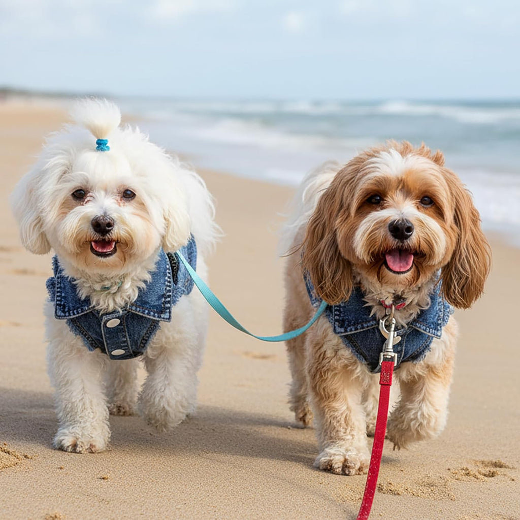 Dog Jeans Jacket Pet Denim Vest, Dog Clothes for Small Dogs & Puppies