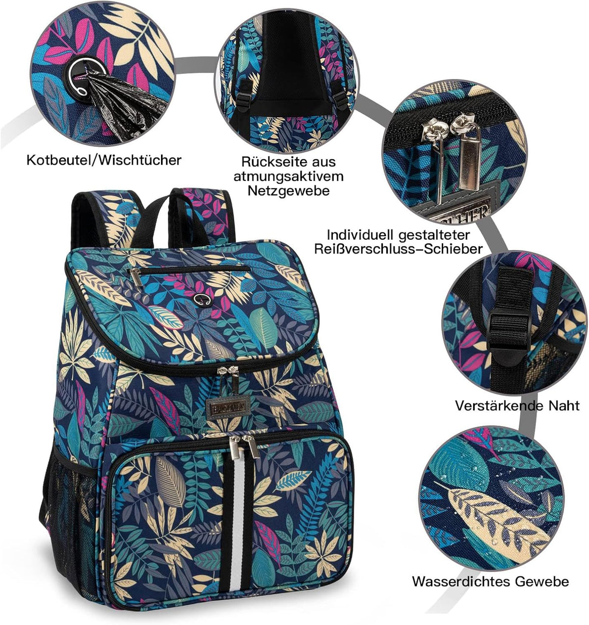 丨Dog Travel Bag, Airline Approved Pet Supplies Backpack, Dog Travel Backpack with 2 Silicone Collapsible Bowls and 2 Food Baskets