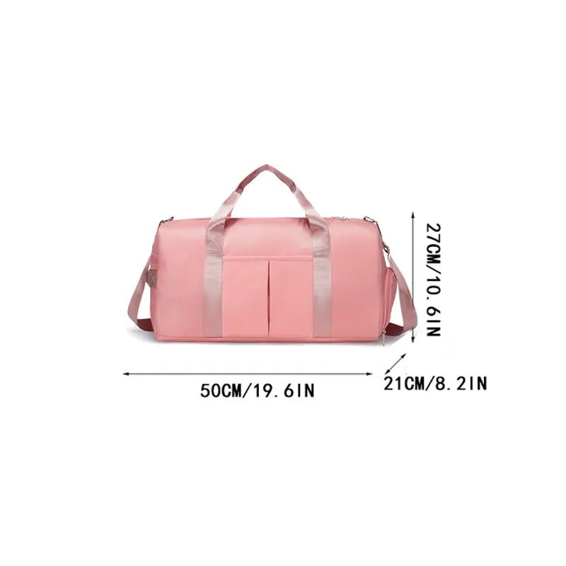 Unisex Waterproof Gym Bag, Casual Sports Bag with Shoe Compartment and Wet-Dry Separation, Ideal for Training, Swimming, Yoga and Weekend Travel