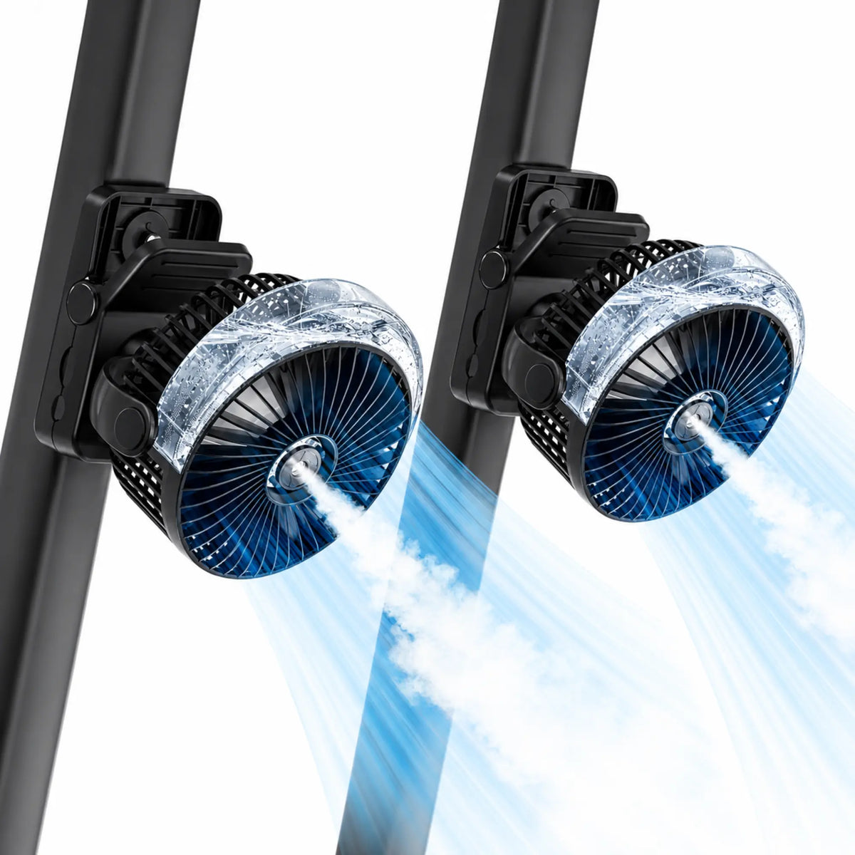 Golf Cart Fan with Mist – Magnetic Rechargeable Cooling Fan, Portable Golf Cart Accessory