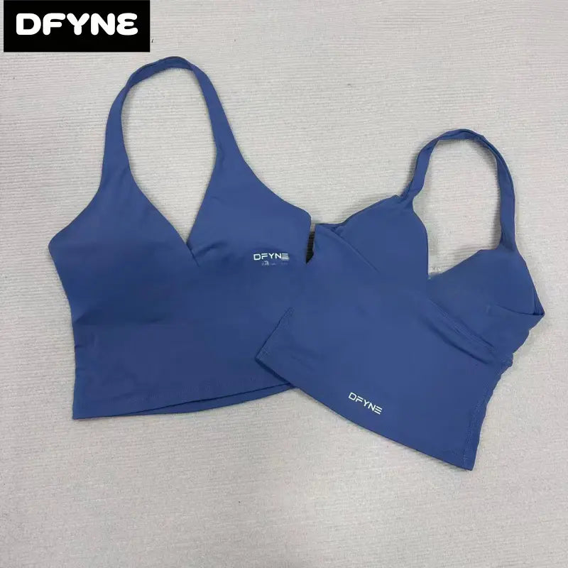 Dfyne Women'S Seamless Wirefree Sports Bra - Longline Racerback Crop Top with Removable Pad, Nylon Blend for Upper Body Workout & Resistance Training, Ultimate Sports Bra, Multifunctional Sports Bra