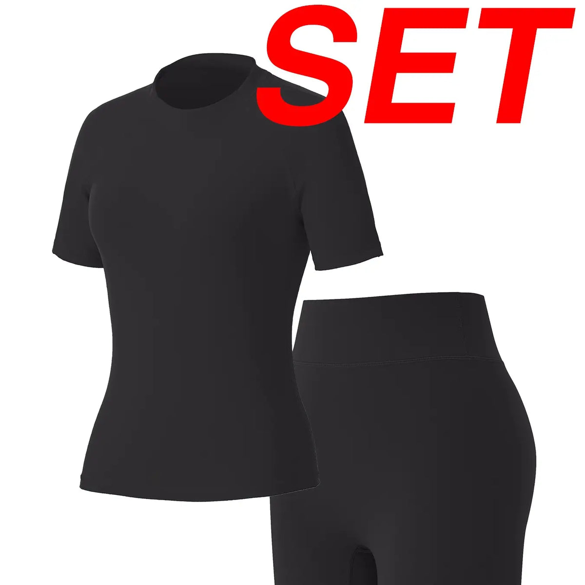 Uncia Active Women Stylish Raglan Short Sleeve Yoga Matching Set, Soft Stretch Crop Top & High Waist Biker Shorts Separates, Multi-Color Moisture Wicking Workout Activewear for Sports Daily Wear Backtoschool