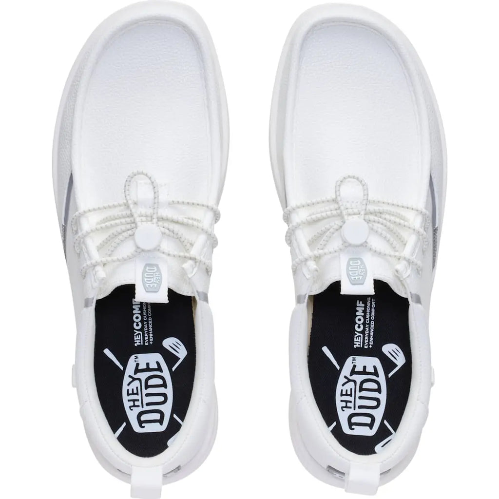 HEYDUDE Wally Golf Classic Toggle - Comfortable Slip on Shoes with Toggle Lock