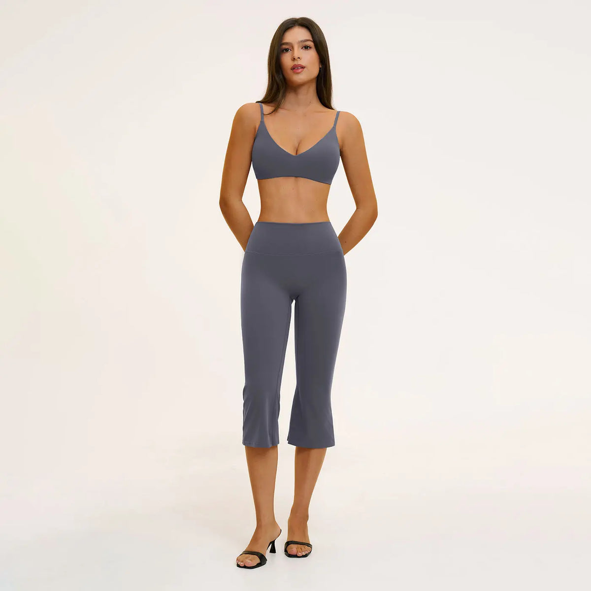 Tenwolf Women’S Casual Sports Yoga Set — Shock-Absorbing, Beautiful Back Design, Butt-Lifting High Waist, Running Two-Piece for Outdoor Fitness
