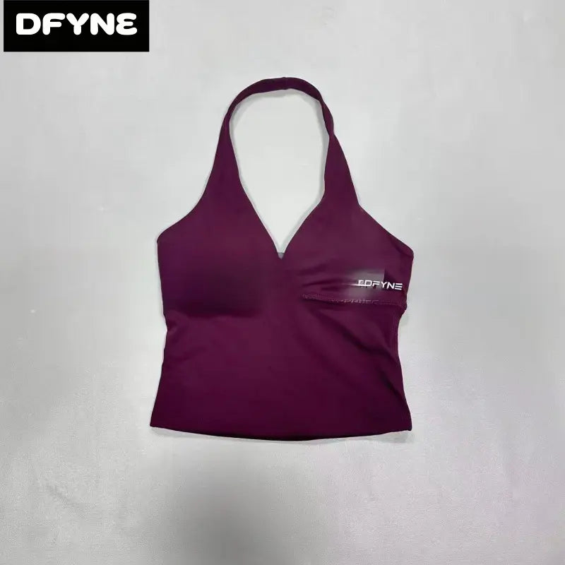Dfyne Women'S Seamless Wirefree Sports Bra - Longline Racerback Crop Top with Removable Pad, Nylon Blend for Upper Body Workout & Resistance Training, Ultimate Sports Bra, Multifunctional Sports Bra