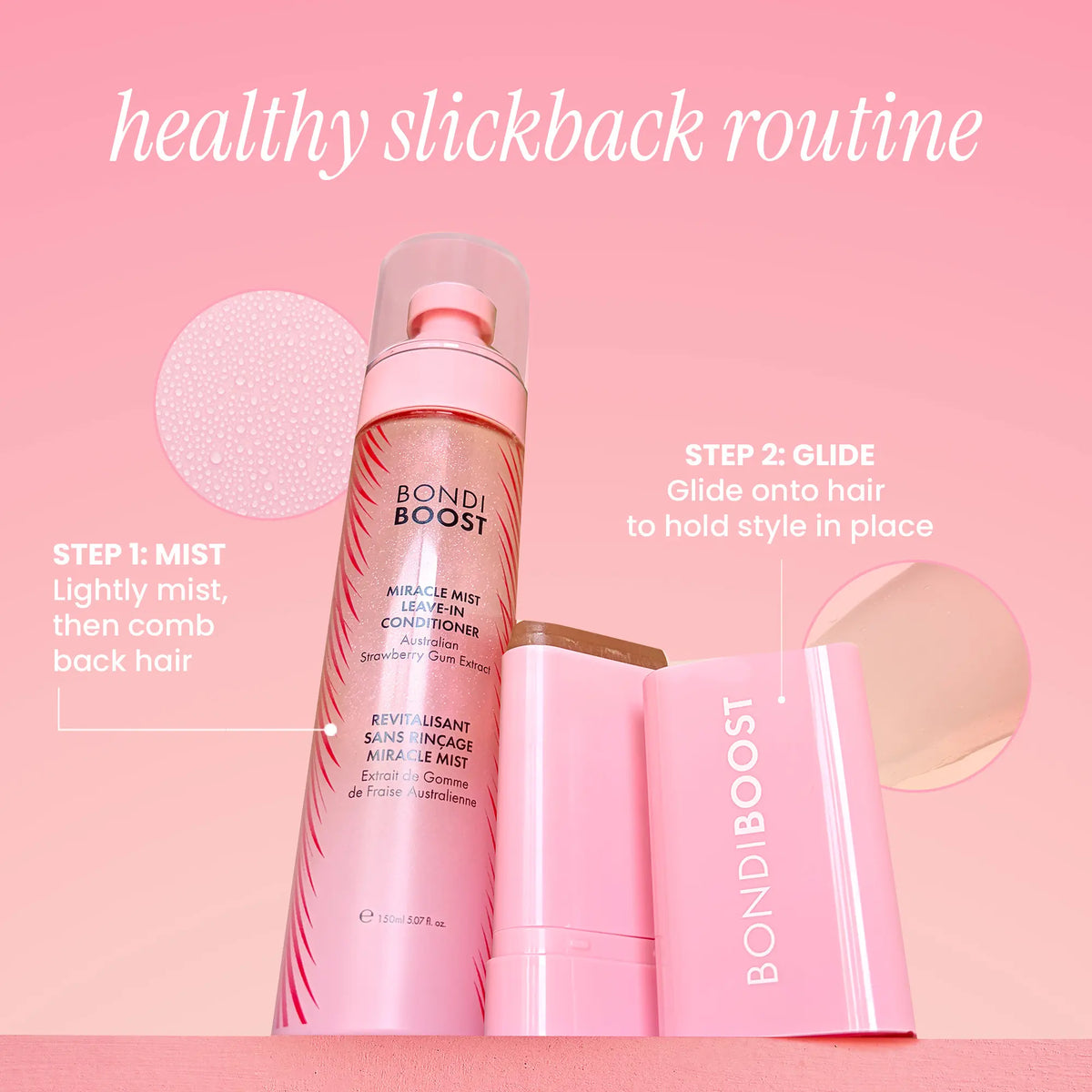 Strawberry Gum Grip Slick Back Styling Stick