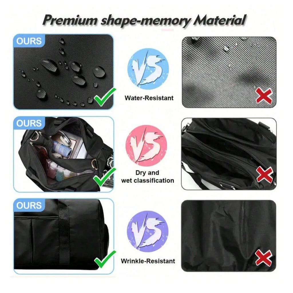 Unisex Waterproof Gym Bag, Casual Sports Bag with Shoe Compartment and Wet-Dry Separation, Ideal for Training, Swimming, Yoga and Weekend Travel