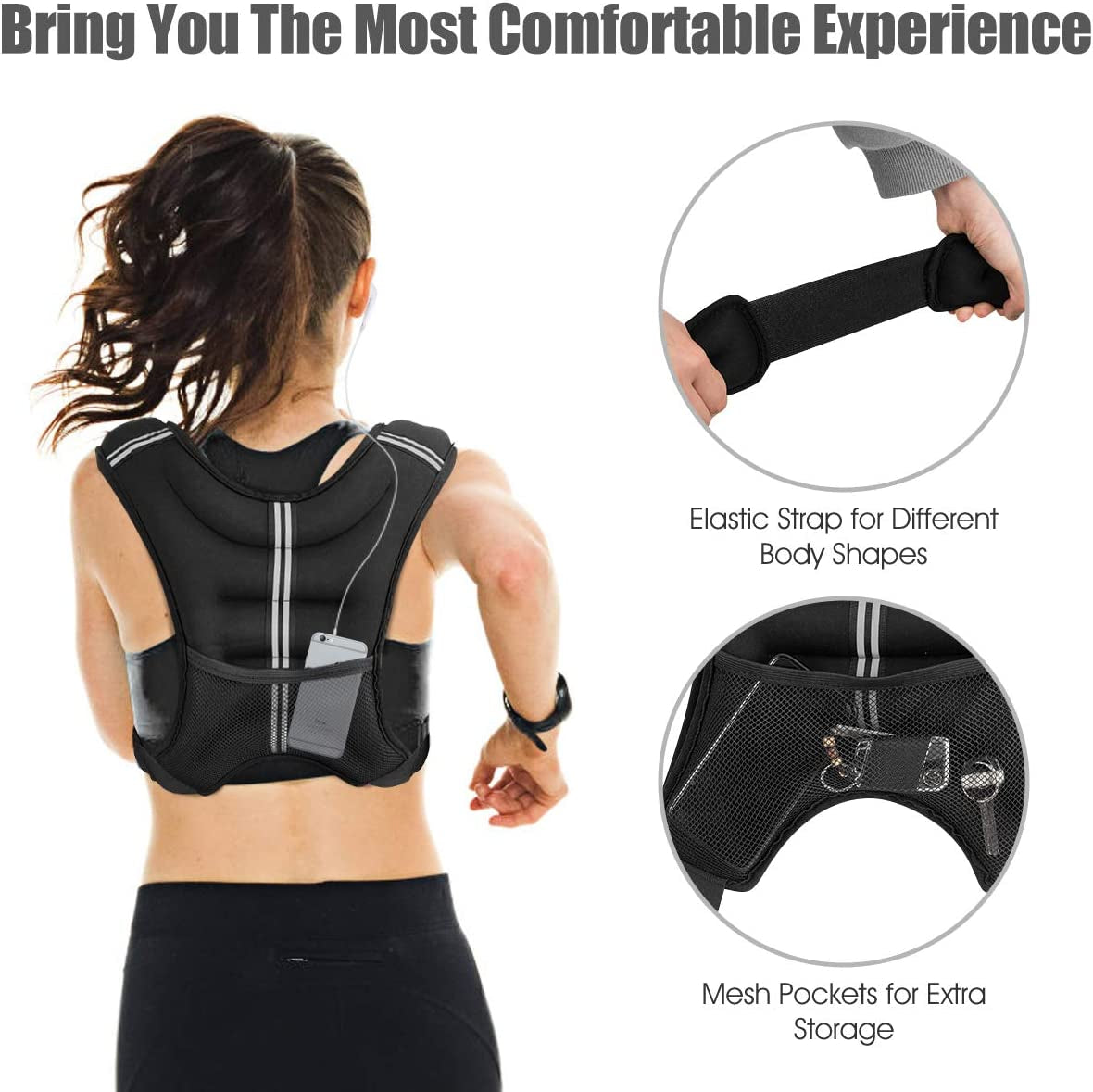 Weighted Vest for Women Men Kids, 16Lb/20Lb/30Lb Body Weight Vests