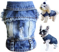 Dog Jeans Jacket Pet Denim Vest, Dog Clothes for Small Dogs & Puppies
