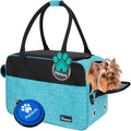 Small Dog Purse Carrier with Pockets, Airline Approved, Turquoise