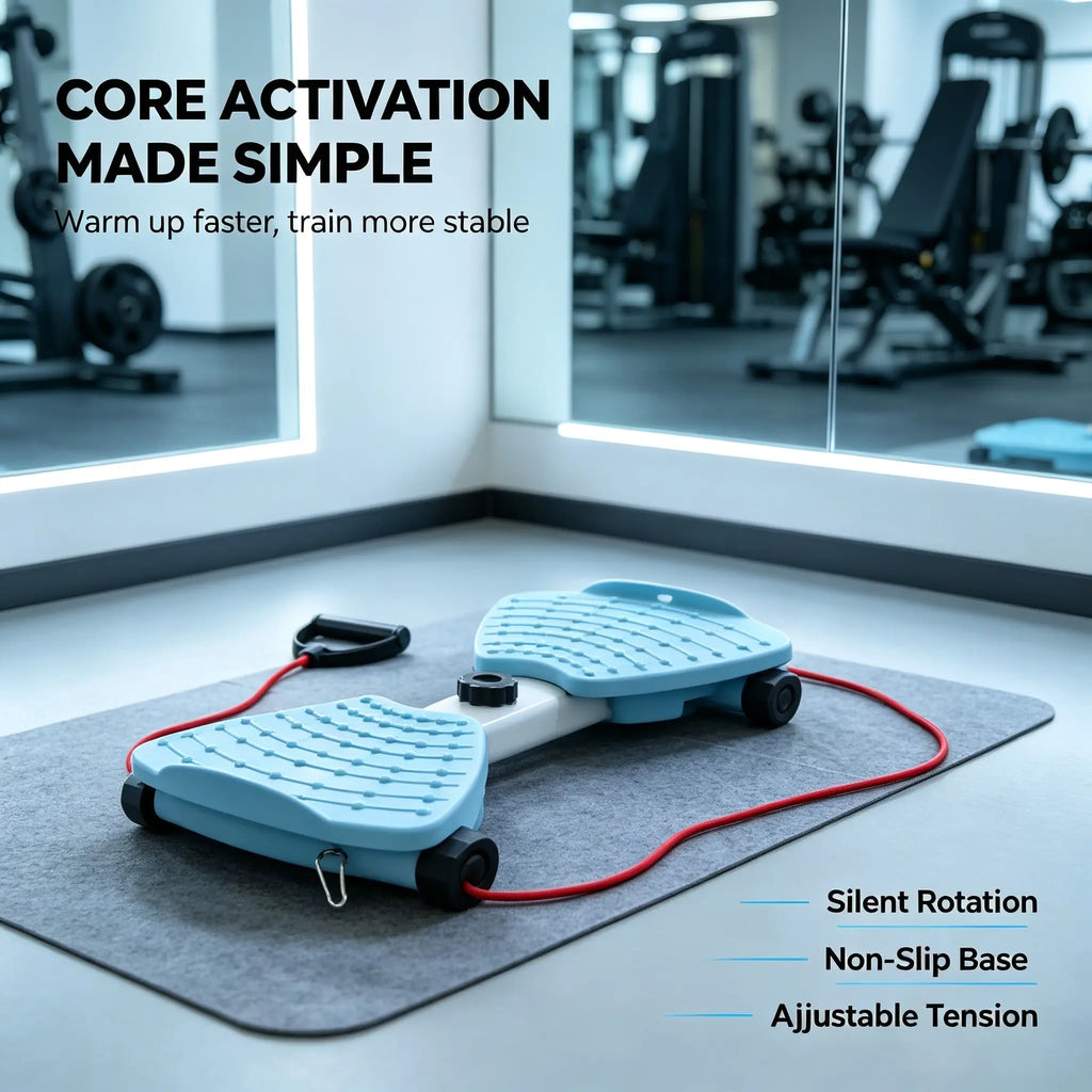Waist Twisting Machine - Detachable Resistance Bands, Massage Nodes, Non-Slip Rotating Balance Trainer, Compact Portable Home Workout Equipment, Abdominal & Stomach Workout Gear for Home Use, Abdominal Exercise Equipment