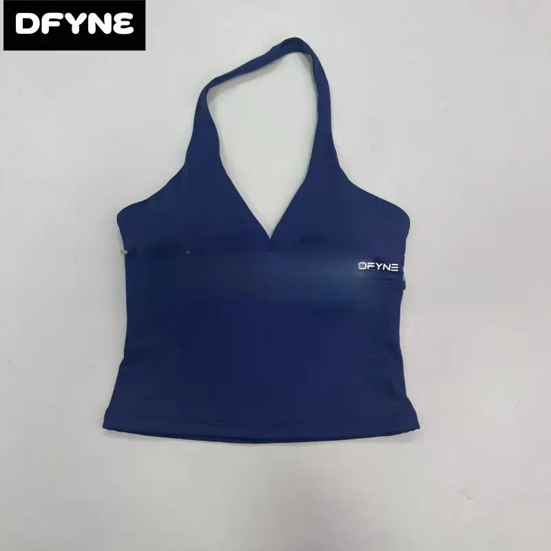 Dfyne Women'S Seamless Wirefree Sports Bra - Longline Racerback Crop Top with Removable Pad, Nylon Blend for Upper Body Workout & Resistance Training, Ultimate Sports Bra, Multifunctional Sports Bra