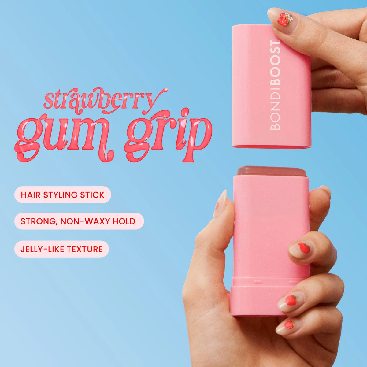 Strawberry Gum Grip Slick Back Styling Stick